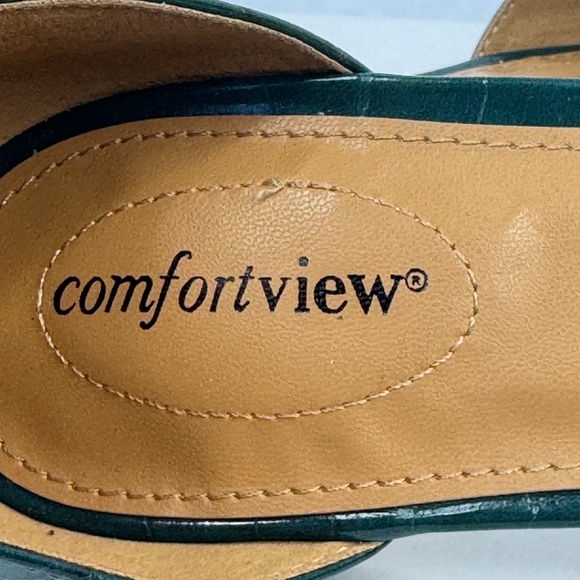 Comfort View Loucia Womens Green Alligator Pattern Ankle Strap Shoes 11WW - Picture 12 of 14